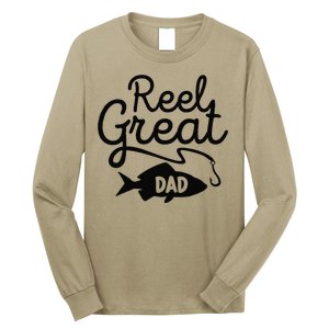 Reel Great Dad Fishing Daddy Lover Fathers Day Gift Long Sleeve Shirt