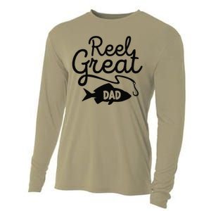 Reel Great Dad Fishing Daddy Lover Fathers Day Gift Cooling Performance Long Sleeve Crew