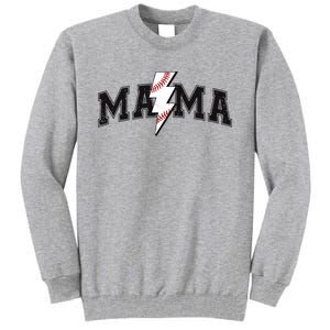 Retro Game Day Baseball Mama Mom Sport Lover Tall Sweatshirt