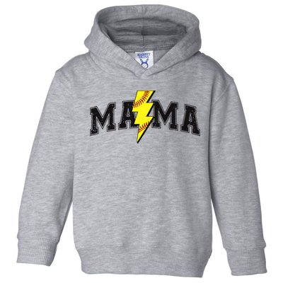 Retro Game Day Softball Mama Mom Sport Lover Toddler Hoodie