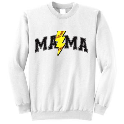 Retro Game Day Softball Mama Mom Sport Lover Sweatshirt
