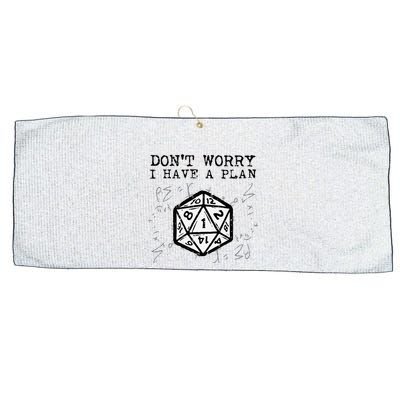 RPG Gamer Dont Worry I Have Plan Funny Large Microfiber Waffle Golf Towel