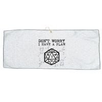RPG Gamer Dont Worry I Have Plan Funny Large Microfiber Waffle Golf Towel