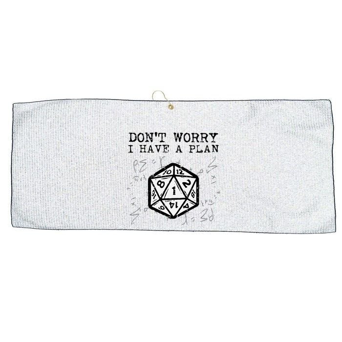 RPG Gamer Dont Worry I Have Plan Funny Large Microfiber Waffle Golf Towel