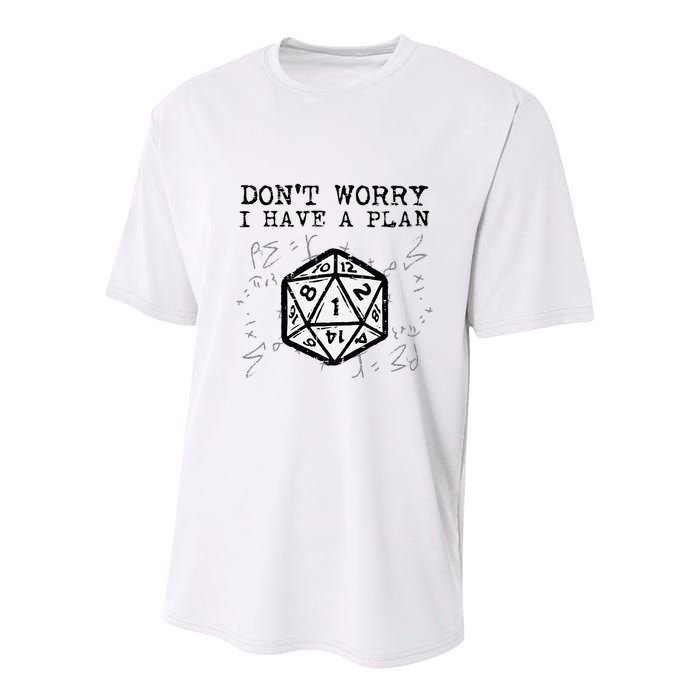 RPG Gamer Dont Worry I Have Plan Funny Youth Performance Sprint T-Shirt