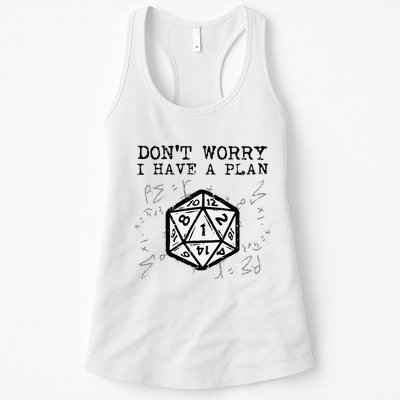 RPG Gamer Dont Worry I Have Plan Funny Womens Tank Top