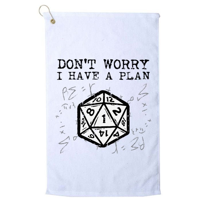 RPG Gamer Dont Worry I Have Plan Funny Golf Towel