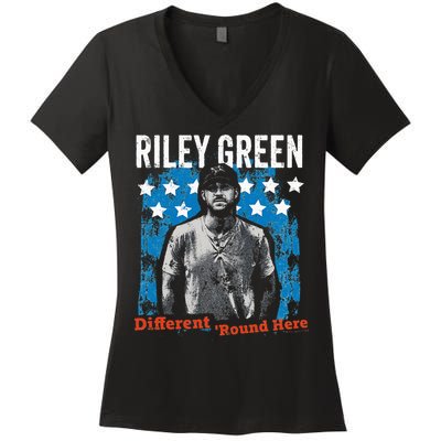 Riley Green Different Round Here Women's V-Neck T-Shirt