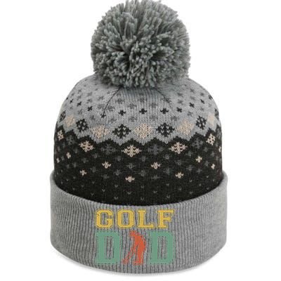 Retro Golf Dad For Golf Lovers Active Gift For Father's Day The Baniff Cuffed Pom Beanie