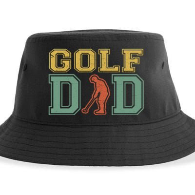 Retro Golf Dad For Golf Lovers Active Gift For Father's Day Sustainable Bucket Hat