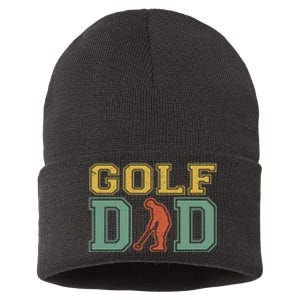 Retro Golf Dad For Golf Lovers Active Gift For Father's Day Sustainable Knit Beanie