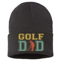 Retro Golf Dad For Golf Lovers Active Gift For Father's Day Sustainable Knit Beanie