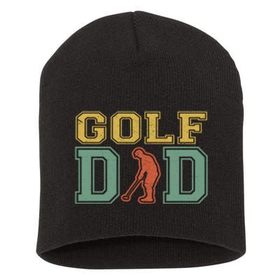 Retro Golf Dad For Golf Lovers Active Gift For Father's Day Short Acrylic Beanie