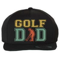 Retro Golf Dad For Golf Lovers Active Gift For Father's Day Wool Snapback Cap