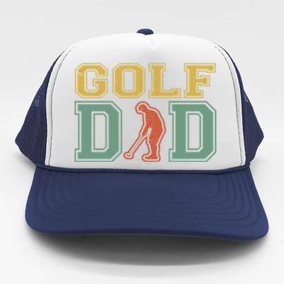 Retro Golf Dad For Golf Lovers Active Gift For Father's Day Trucker Hat