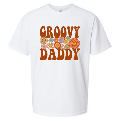 Retro Groovy Daddy Matching Family 1st Birthday Party Sueded Cloud Jersey T-Shirt