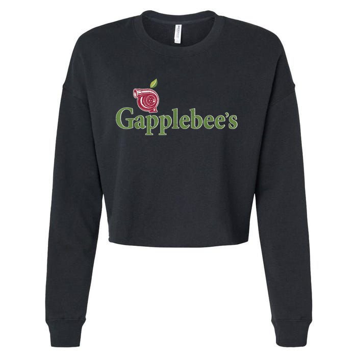 Retro Gapplebee's Drag Racing Funny Car Lover Cropped Pullover Crew