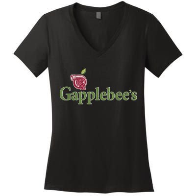 Retro Gapplebee's Drag Racing Funny Car Lover Women's V-Neck T-Shirt