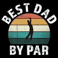 Retro Golfer Dad Fun Vintage Sunset Father Playing Golf Pun Doggie Tank