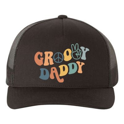 Retro Groovy Daddy Matching Family 1st Birthday Party Yupoong Adult 5-Panel Trucker Hat