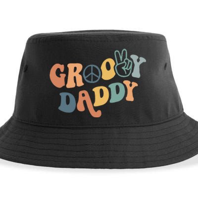 Retro Groovy Daddy Matching Family 1st Birthday Party Sustainable Bucket Hat