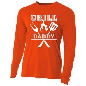 Retro Grill Daddy Matching Family Funny Gift Cooling Performance Long Sleeve Crew