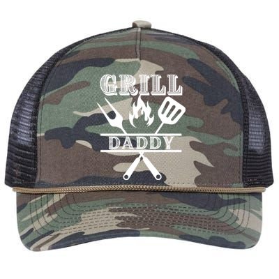 Retro Grill Daddy Matching Family Funny Gift Retro Rope Trucker Hat Cap