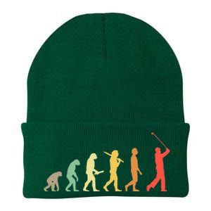 Retro Golf Evolution Gift For Golfers & Golf Players Knit Cap Winter Beanie