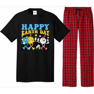 Retro Groovy Earth Day Save Our Planet Nature Environt Gift Pajama Set