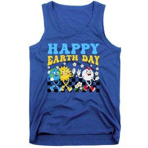 Retro Groovy Earth Day Save Our Planet Nature Environt Gift Tank Top