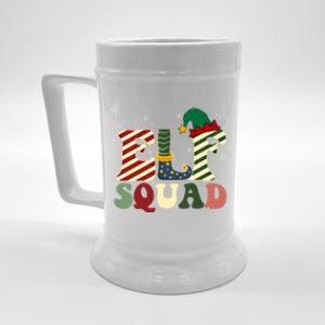 Retro Groovy Elf Squad Christmas Matching Family Xmas Pjs Cute Gift Beer Stein