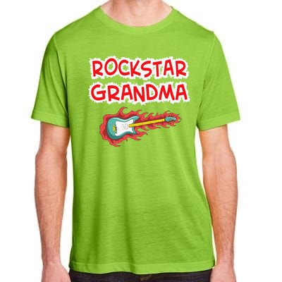 Rockstar Grandma Electric Guitar Rock Fan Mother Father Day Adult ChromaSoft Performance T-Shirt