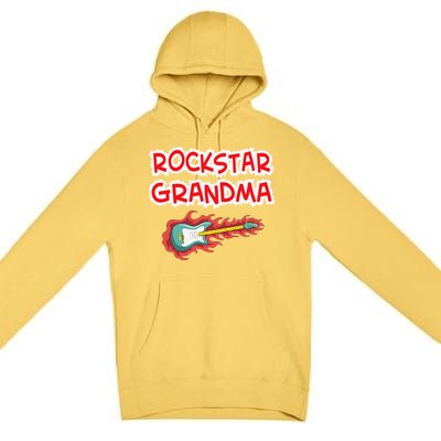 Rockstar Grandma Electric Guitar Rock Fan Mother Father Day Premium Pullover Hoodie