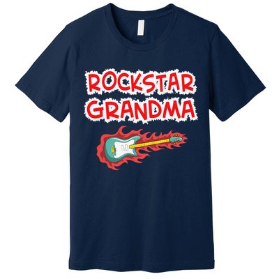 Rockstar Grandma Electric Guitar Rock Fan Mother Father Day Premium T-Shirt