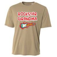 Rockstar Grandma Electric Guitar Rock Fan Mother Father Day Cooling Performance Crew T-Shirt