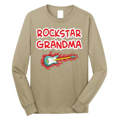 Rockstar Grandma Electric Guitar Rock Fan Mother Father Day Long Sleeve Shirt