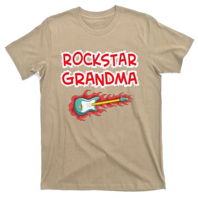 Rockstar Grandma Electric Guitar Rock Fan Mother Father Day T-Shirt