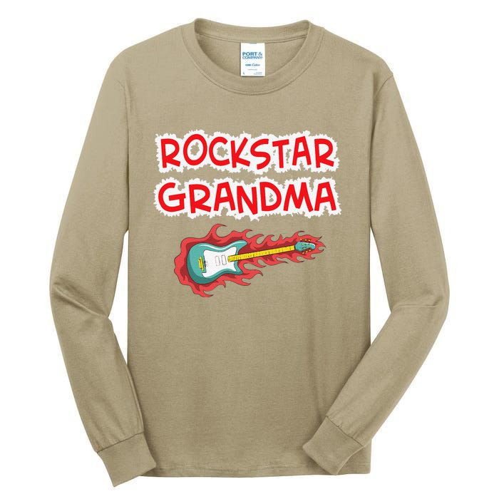 Rockstar Grandma Electric Guitar Rock Fan Mother Father Day Tall Long Sleeve T-Shirt