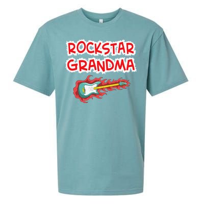 Rockstar Grandma Electric Guitar Rock Fan Mother Father Day Sueded Cloud Jersey T-Shirt