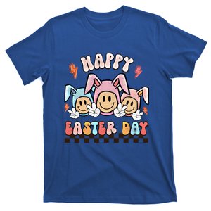 Retro Groovy Easter Smile Bunny Ears Cute Happy Easter Day Great Gift T-Shirt