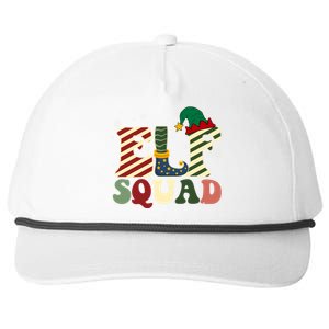 Retro Groovy Elf Squad Christmas Matching Family Xmas Pjs Great Gift Snapback Five-Panel Rope Hat