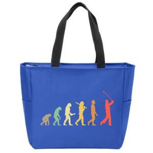 Retro Golf Evolution Gift For Golfers And Golf Players Gift Zip Tote Bag