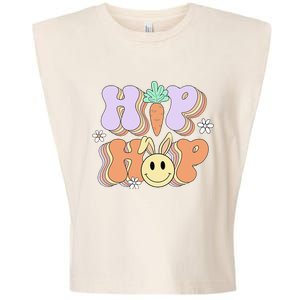 Retro Groovy Easter Day Hip Hop Cute Rabbit Bunny Carrot Garment-Dyed Women's Muscle Tee