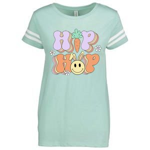 Retro Groovy Easter Day Hip Hop Cute Rabbit Bunny Carrot Enza Ladies Jersey Football T-Shirt