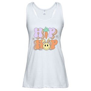 Retro Groovy Easter Day Hip Hop Cute Rabbit Bunny Carrot Ladies Essential Flowy Tank