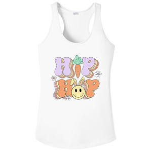 Retro Groovy Easter Day Hip Hop Cute Rabbit Bunny Carrot Ladies PosiCharge Competitor Racerback Tank