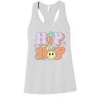 Retro Groovy Easter Day Hip Hop Cute Rabbit Bunny Carrot Women's Racerback Tank