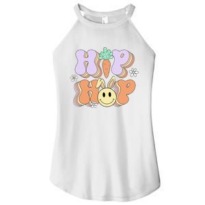 Retro Groovy Easter Day Hip Hop Cute Rabbit Bunny Carrot Women's Perfect Tri Rocker Tank