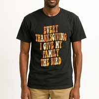 Retro Groovy Every Thanksgiving I Give My Family The Bird Tall T-Shirt