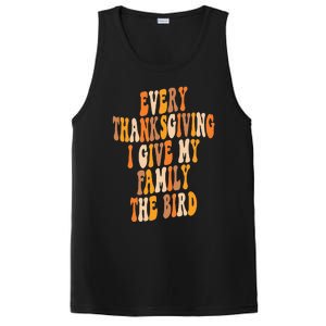 Retro Groovy Every Thanksgiving I Give My Family The Bird PosiCharge Competitor Tank